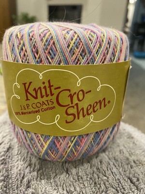 J & P Coats KnitCroSheen 100% Mercerized Cotton Article A64 Color 165 Pastel