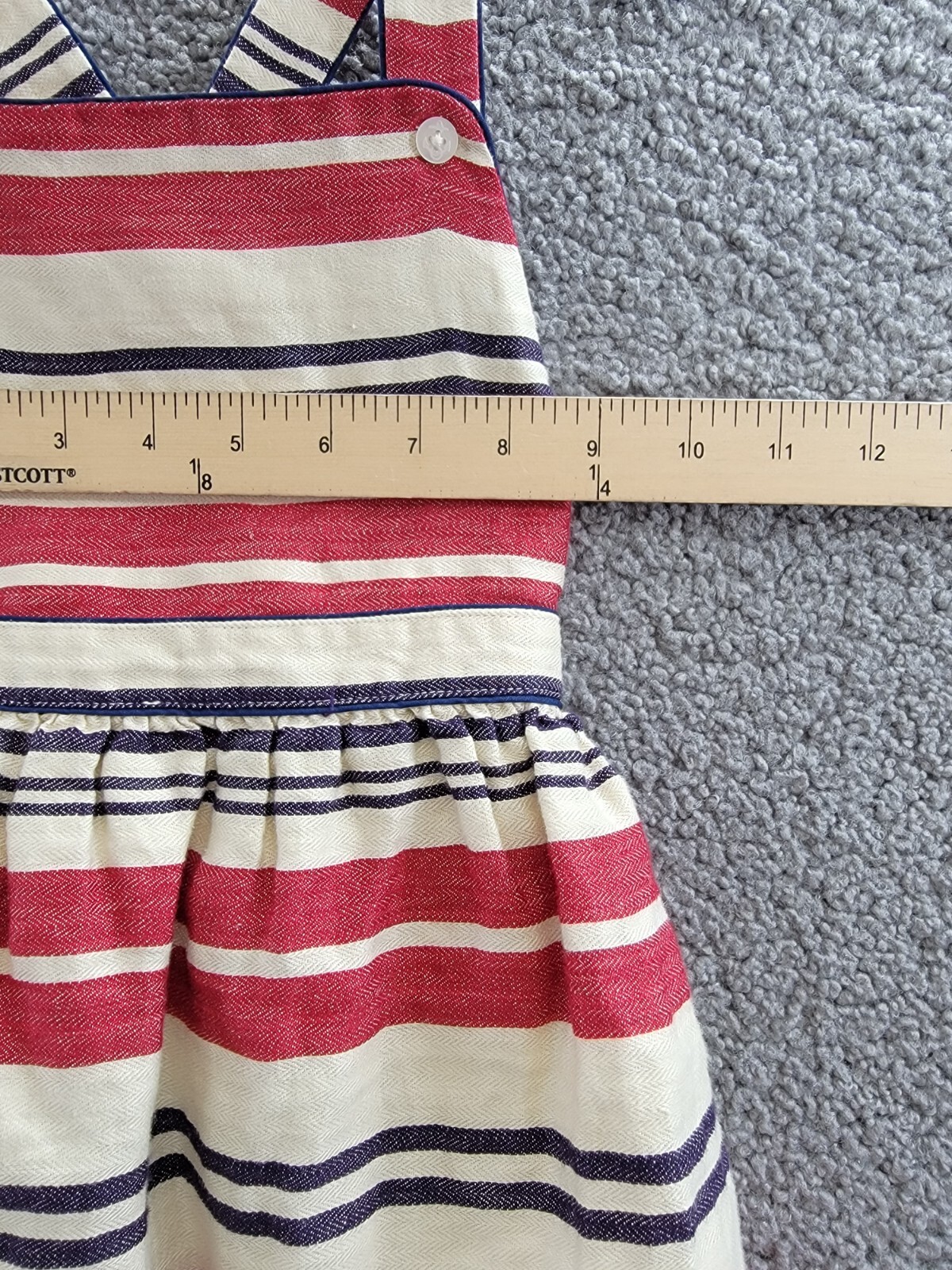 Ralph Lauren Striped Linen Dress Baby Girls 18M Ralph Red Sleeveless Pullover - Picture 5 of 15