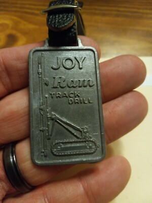 JOY MINING RAM TRACK DRILL crawler Vintage Watch Fob heavy equipment RARE