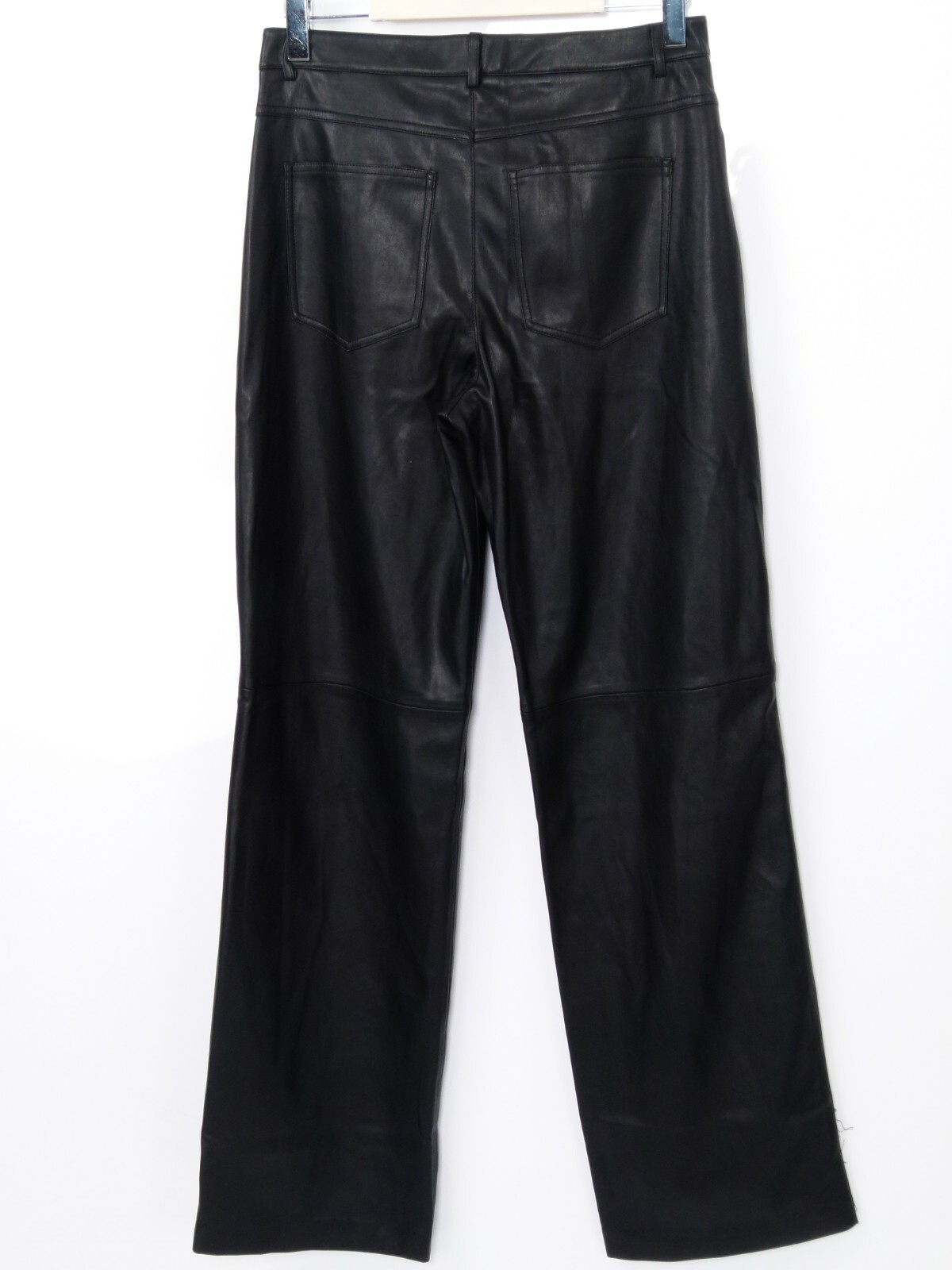 MNG Mango Jeans Gr. 42 W 32 L 36 Schwarz 3236 Leder Optik - Neu -A80