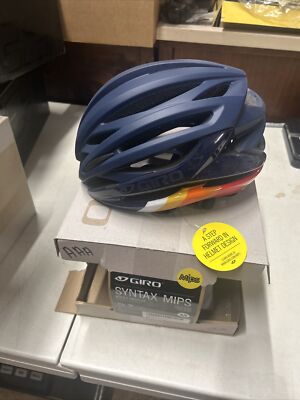 Giro Syntax Cycling Helmet Matte Midnight Bars Mips  Medium 