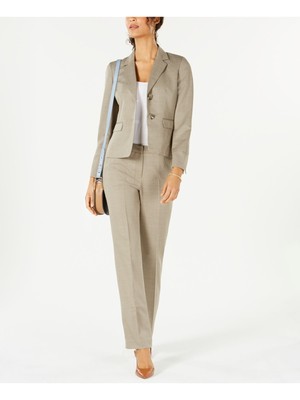 

LE SUIT Женские серые строгие брюки прямого кроя, Серый, 50037971