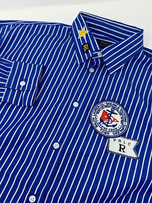 NWOT Polo Ralph Lauren Women s Blue Striped Sailing/Yachting Button Up Sz 6 R9