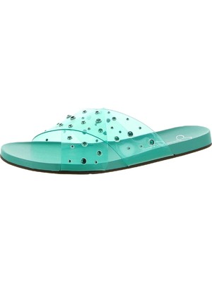 

JESSICA SIMPSON Женские шлепанцы без шнуровки из аква-винила Lucite Tislie, 10 м, Aqua, JS-TISLIE