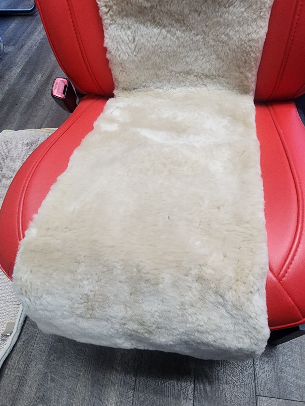 SUPERLAMB JAGUAR Driver and Passenger SAND Genuine Sheepskin Insert Covers