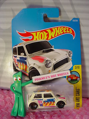 2016 i Hot Wheels Morris Mini 193 ✰ Bianco; Rosa/Blu 5sp ✰ Hw Arte Macchine ✰