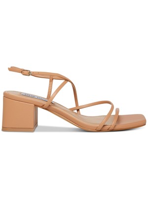 

STEVE MADDEN Женские бежевые босоножки Rianna с квадратным носком и пяткой на пятке, 7 м, Бежевый, RIAN01S1