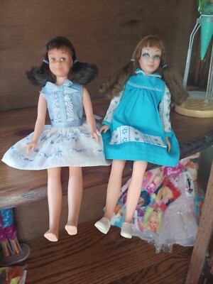 skipper doll barbie sister vintage 60s mattel japan blonde hair straight leg 395030243104