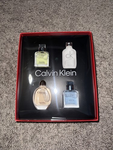 Calvin Klein CK 4 PCS Perfume Mini Gift Set for MEN, .5 oz / 15 ml each,  NEW