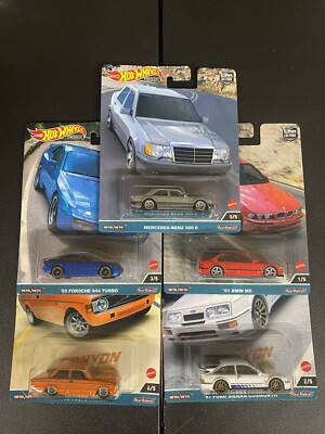 Hot Wheels Car Culture 2023 Canyon Warriors Set of 5 M5 E39 PORSCHE  IN HAND