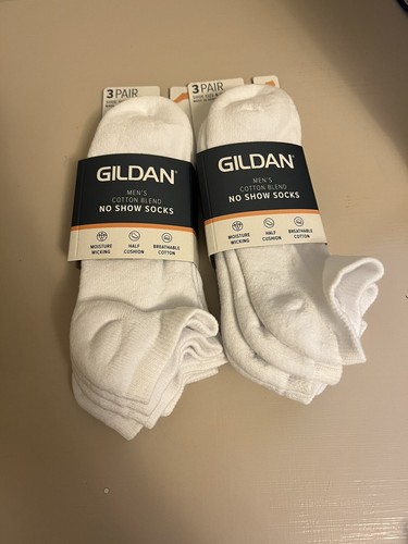 2pk Gildan Men's Active Cotton No Show Socks, 6-Pairs Total