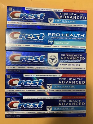 Lot of 5 Crest Pro-Health Advanced Toothpaste 5.1 oz BB 7/23 to 7/25 (5-Pack)