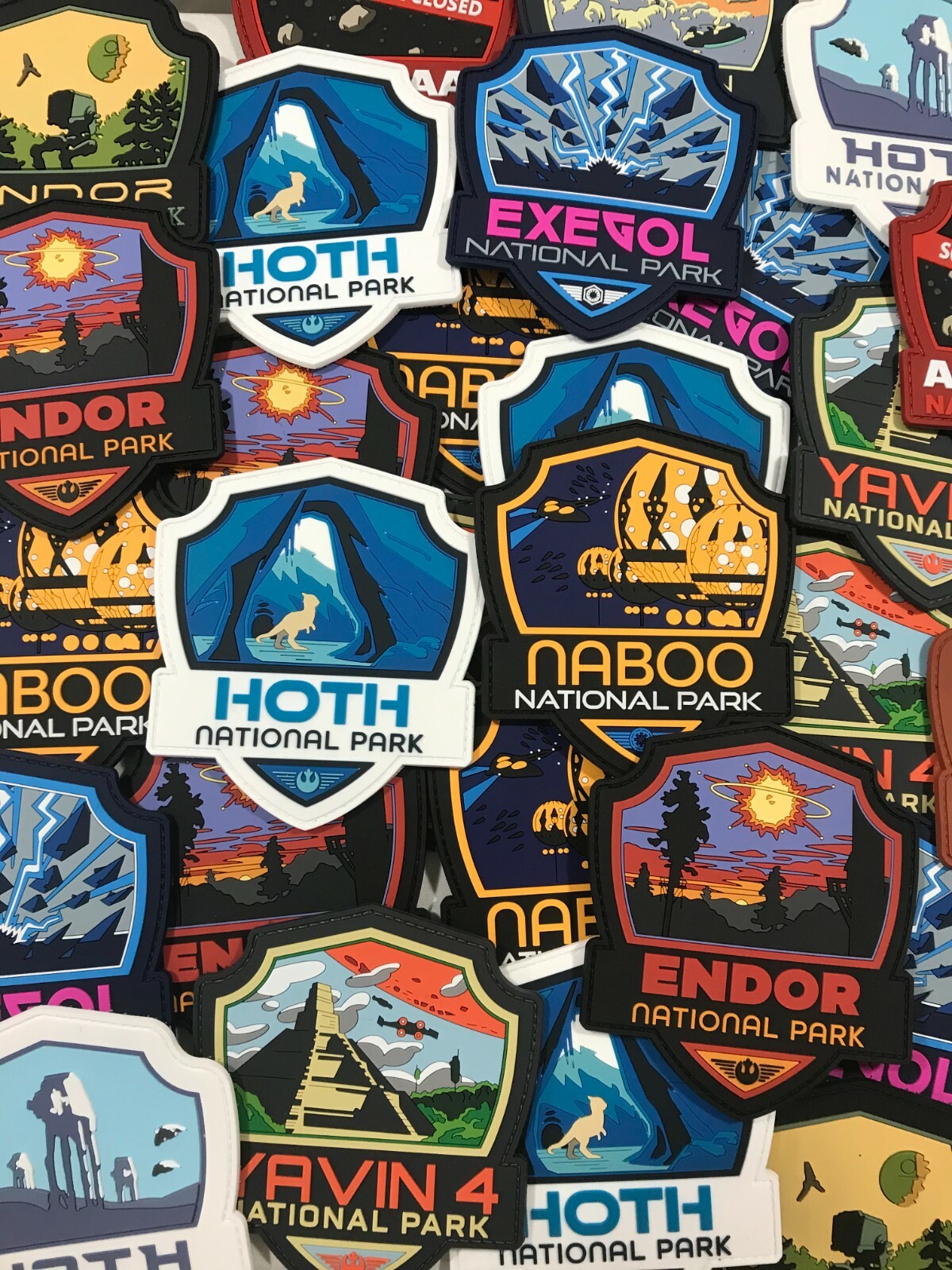 Star Wars National Park Sticker Collection, Set of 15! Complete set of series!