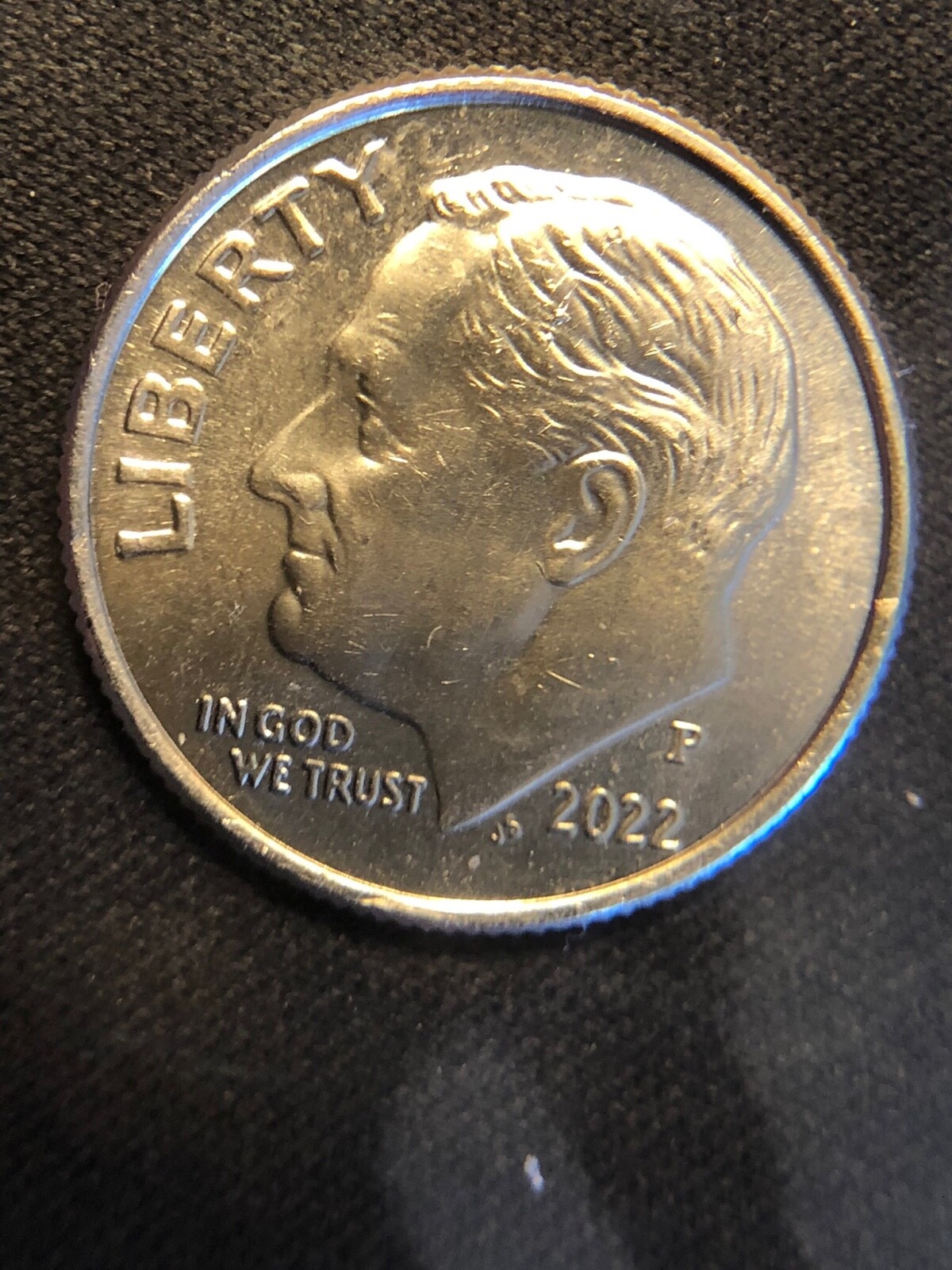 2022 P roosevelt dime,DEEP RIM COLLAR ERROR,FULL BANDS | eBay