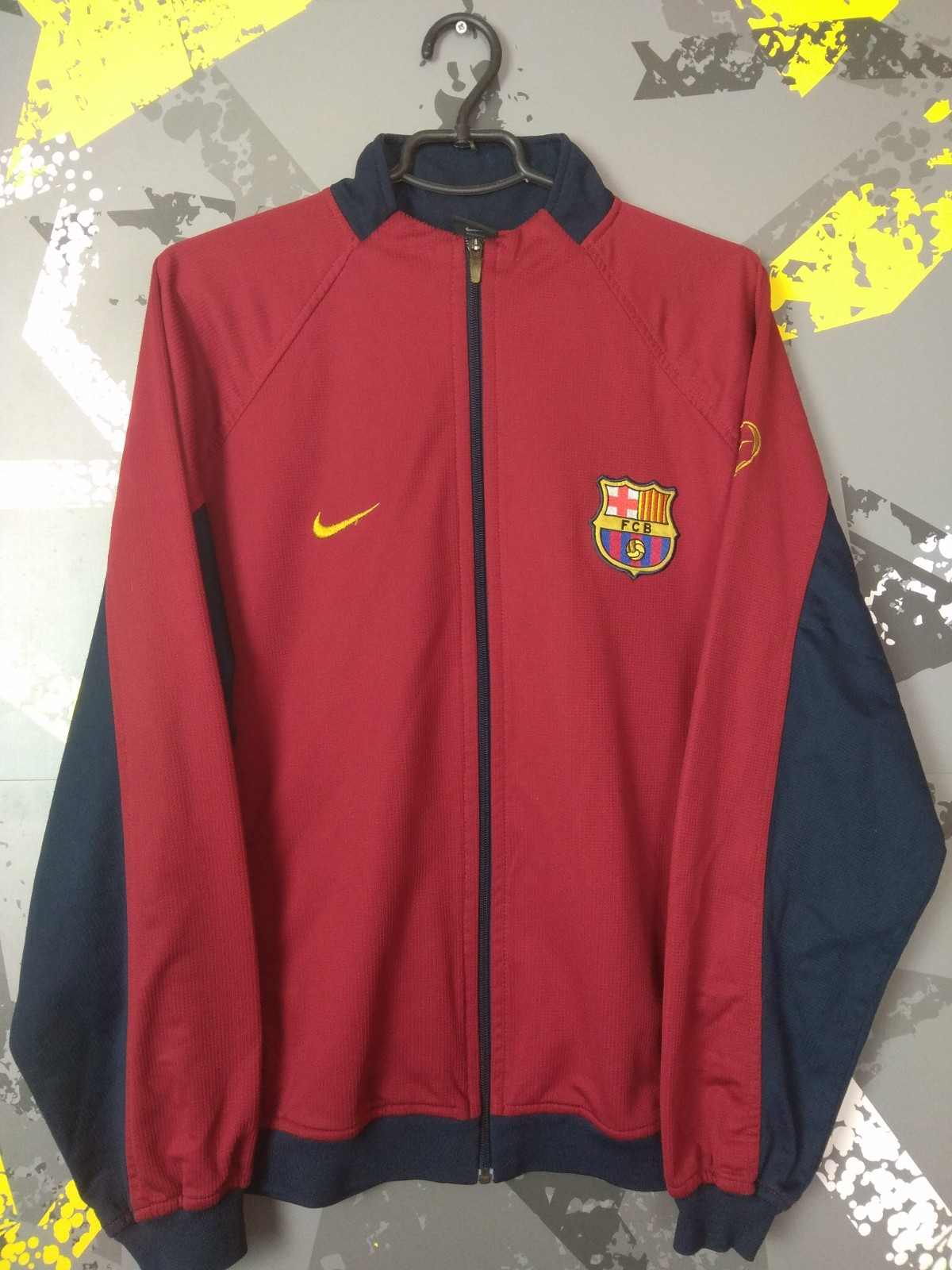 Nike FC Barcelona ハーフジップジャージ M オレンジ BARCELONA BARCA 2016/2017 FOOTBALL ZIP SWEATSHIRT TRAINING