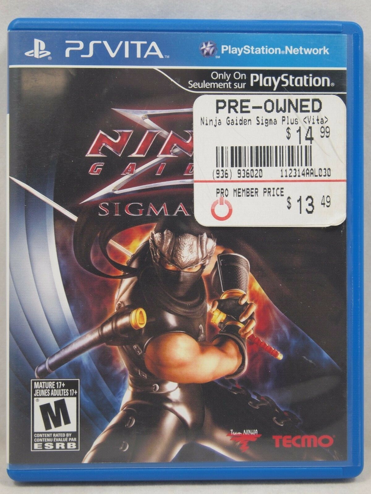 NINJA GAIDEN Σ PLUS Amazon.com: Ninja Gaiden Sigma Plus - PlayStation Vita