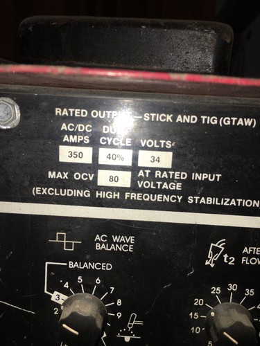 LINCOLN SQUARE WAVE TIG 355 AC DC Arc stick WELDER WORKS High Frequency Inverter