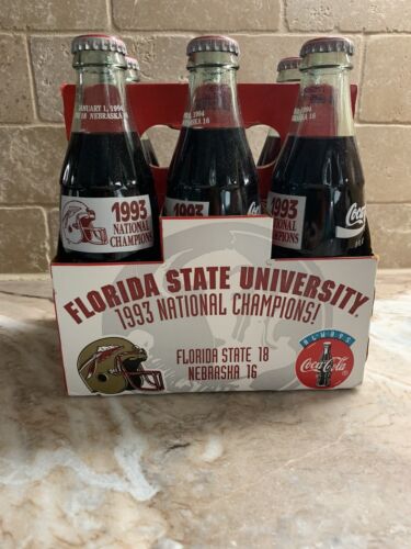 1993 FSU National Champions 6 Pack Coca Cola Classic 6-8oz 1993 FSU National Champions 6 Pack Coca Cola Classic 6-8oz
