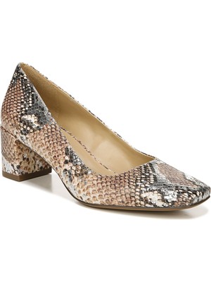 

NATURALIZER Женские бежевые нескользящие кожаные туфли со змеиным принтом Karina Slip On Leather, Бежевый, H0892L6