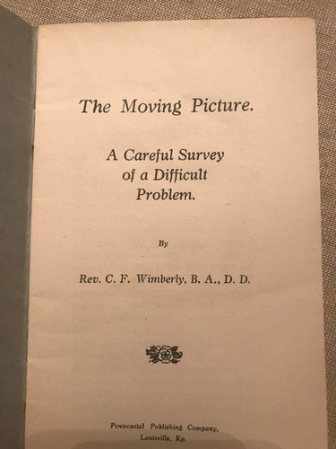The Miving Picture By C F Wimberly