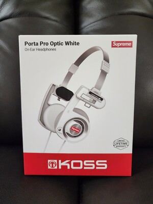 supreme x koss porta pro on ear headphones white 126139559542