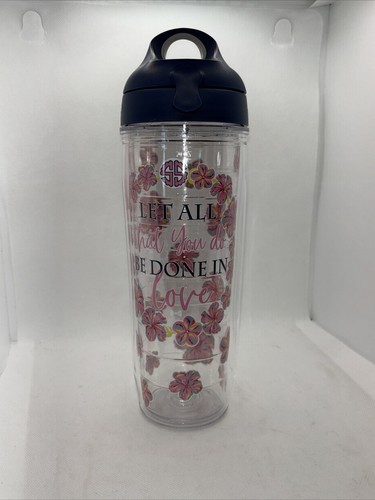 Tumbler Bottle Flip Top Tropical Pink Blue New
