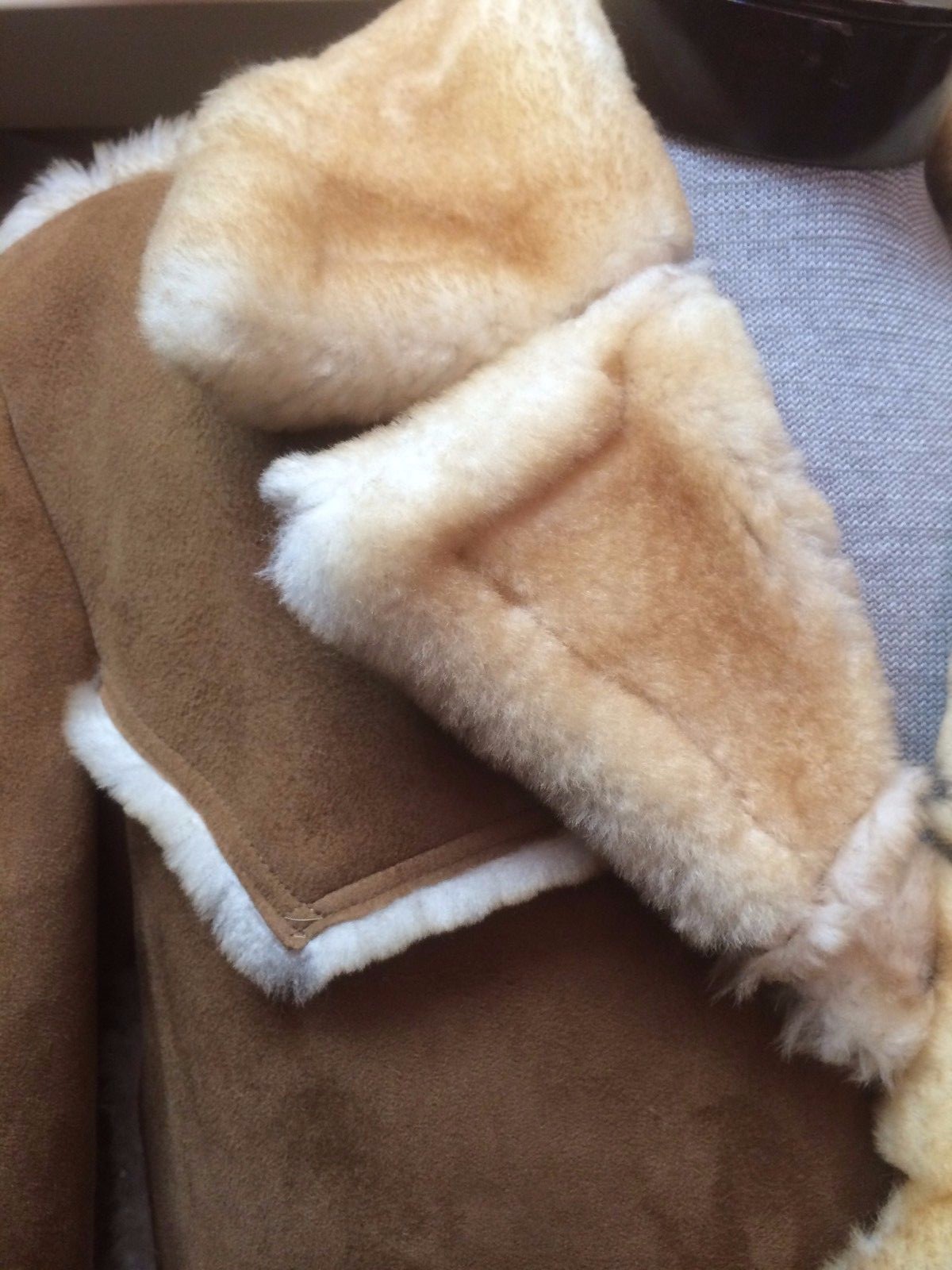Pre-owned C-leather Mens Genuine Shearling Sheepskin Western Cowboy Rodeo Marlboro Jacket Coat In Stony Brown