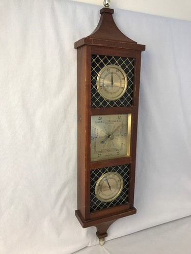Vtg Mid Century Modern AIRGUIDE WEATHER Station Temp~Barometer~Humidity 24.5
