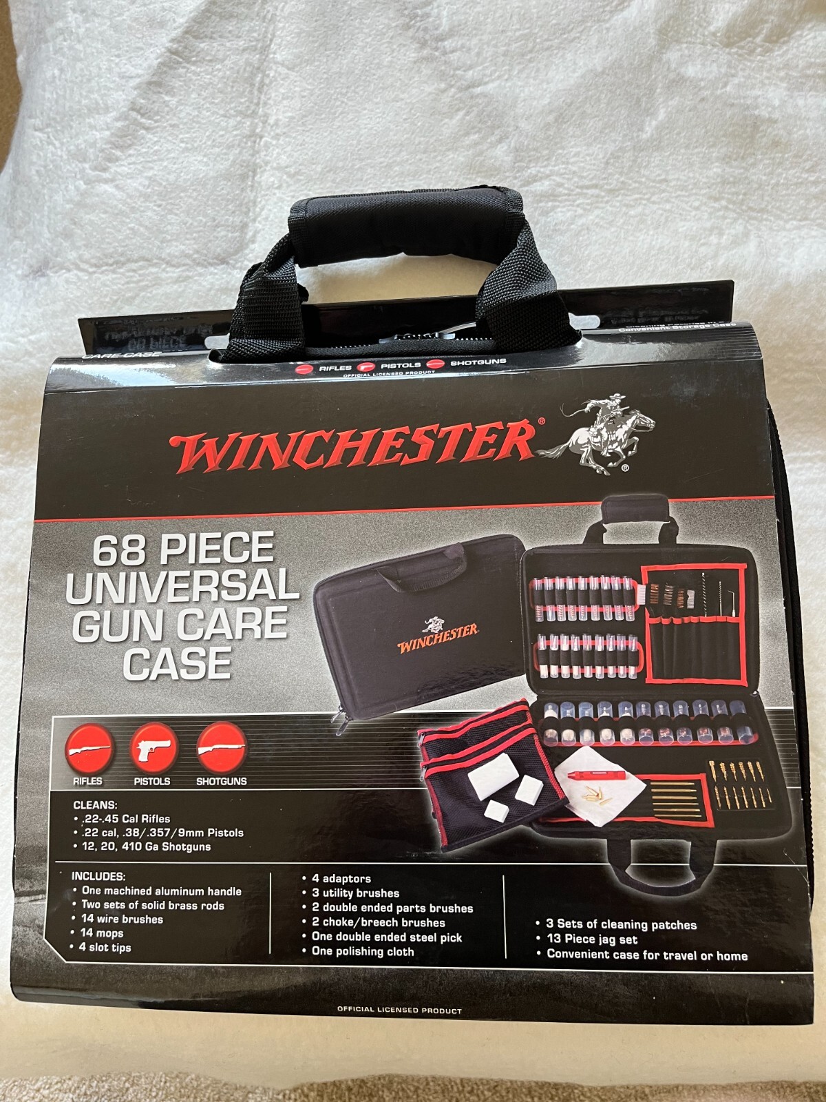 Winchester 68 Piece Universal Gun Care Case Covers Rifles, Pistols, & Shotguns