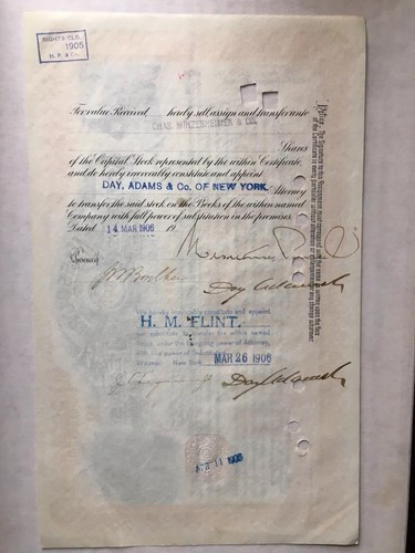 Missouri-Kansas-Texas MKT Railroad Preferred  Stock Certificate 1906 10 Shares