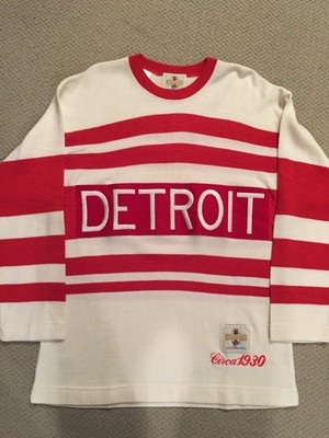 RARE Ebbie Goodfellow (dec. 85) Custom Signature Detroit Cougars Vintage Jersey
