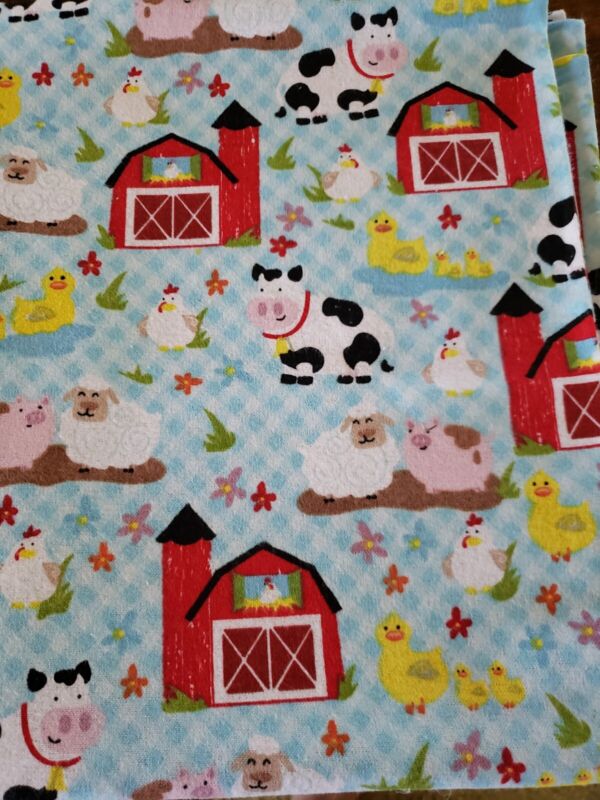 Farm Flannel Receiving blankets EXTRA Large 36x45