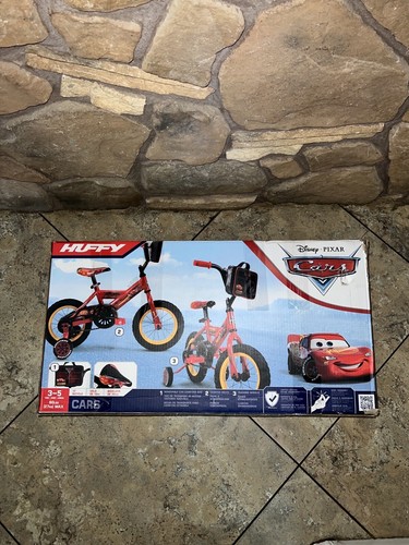 Huffy Cars Children Bike Kids Bicycle with Toy Carriage 12 inch for 3+ Yrs Red