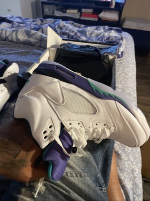 Nike Air Jordan 5 Retro Grape White purple Mens Basketball