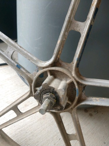 Vintage BMX aluminum Lester mag wheel.