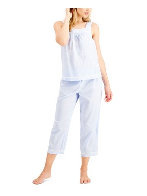 

CHARTER CLUB INTIMATES Женская голубая майка, шорты для отдыха, брюки, пижамы, Light blue
