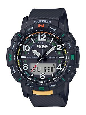 Pre-owned Casio Protek Prt-b50-1dr Men's Watch Quad Sensor Resin Digital Compass -