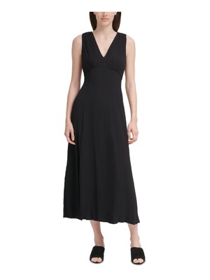 

CALVIN KLEIN Женское коктейльное платье макси Black Tie без рукавов + расклешенное платье, Черный