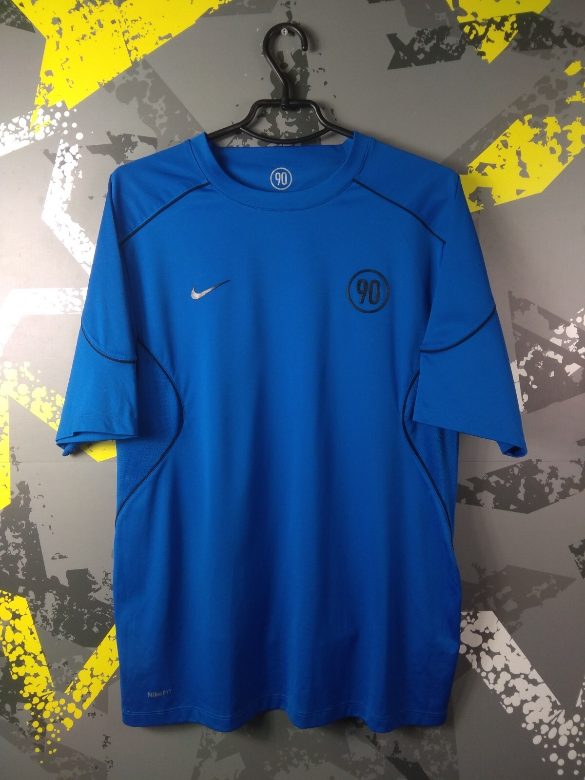 ウェア 90s NIKE soccer italy game shirts M blue Nike Total 90 Jersey T90 Football Soccer Shirt Blue Men Size