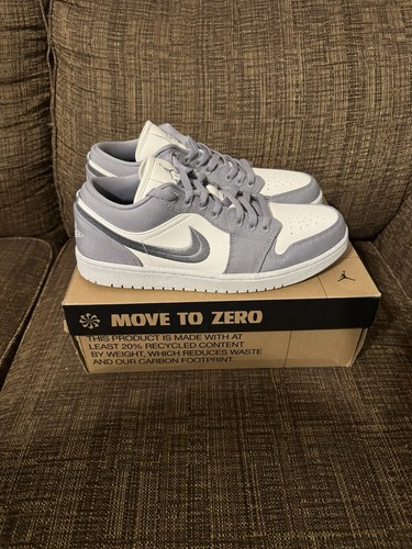 Air Jordan 1 Low SE Light Steel Grey Womens Sz 12 Mens Sz
