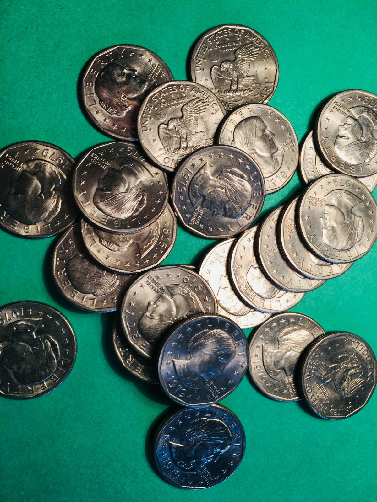 1979 D Susan B Anthony $1 Coins Excellent Circulated Condition