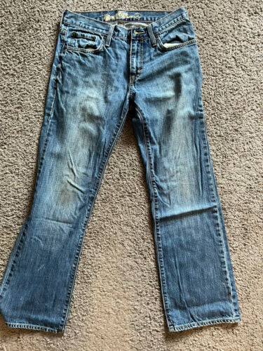 Old Navy Boot Cut Jeans Men's Size 29x30 Blue 5-Pocket Whisker Dark Wash