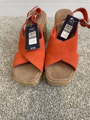Orange sandals store size 8