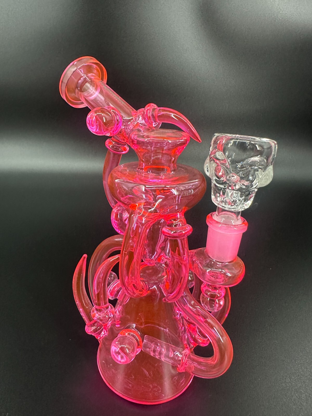 8.5 "  Bong ALIEN Glass Water Pipe Pink  MONSTER USA