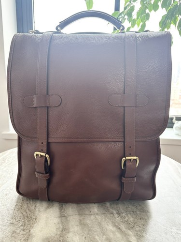 FRANK CLEGG ENGLISH BACKPACK SMOOTH TUMBLED LEATHER 1300 CHESTNUT