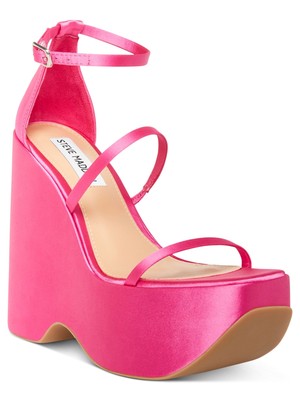 Женские розовые босоножки STEVE MADDEN на платформе 2-1/2 с разным носком на танкетке и каблуке 9,5 М