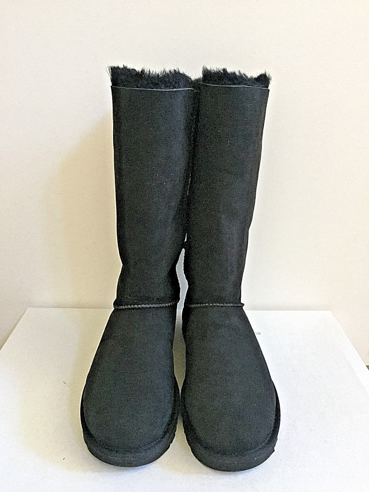 Pre-owned Ugg Classic Tall Bailey Bow Ii Triple Triplet Black Boot Usa 8 / Eu 39 / Uk 6