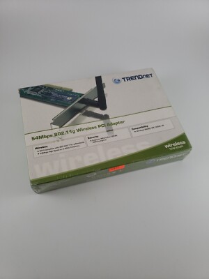 TRENDnet Wireless PCI Adapter 108Mbps 802.11g suport 64/128-Bit  TEW-423PI #353