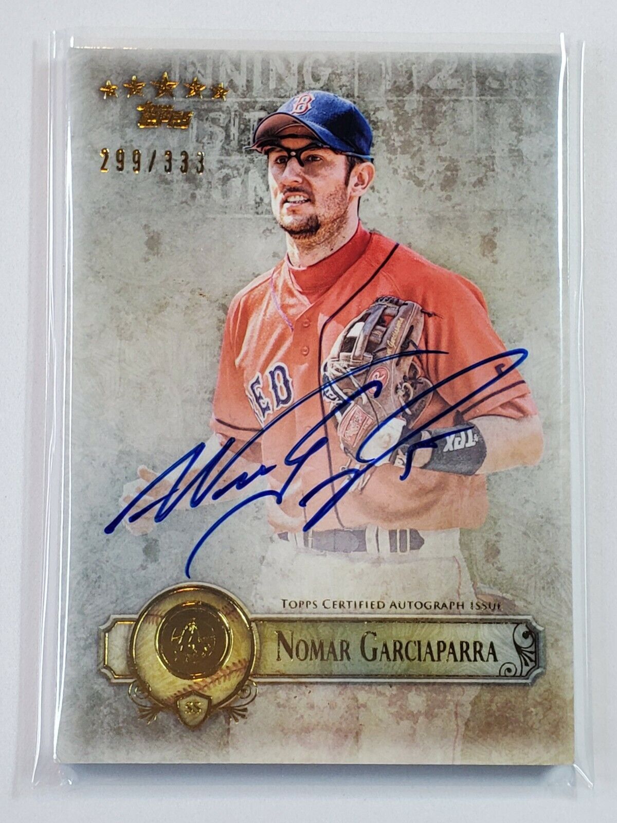 Nomar Garciaparra corner ding 2013 Topps Five Star Autograph Nomar Garciaparra corner ding 2013 Topps Five Star Autograph