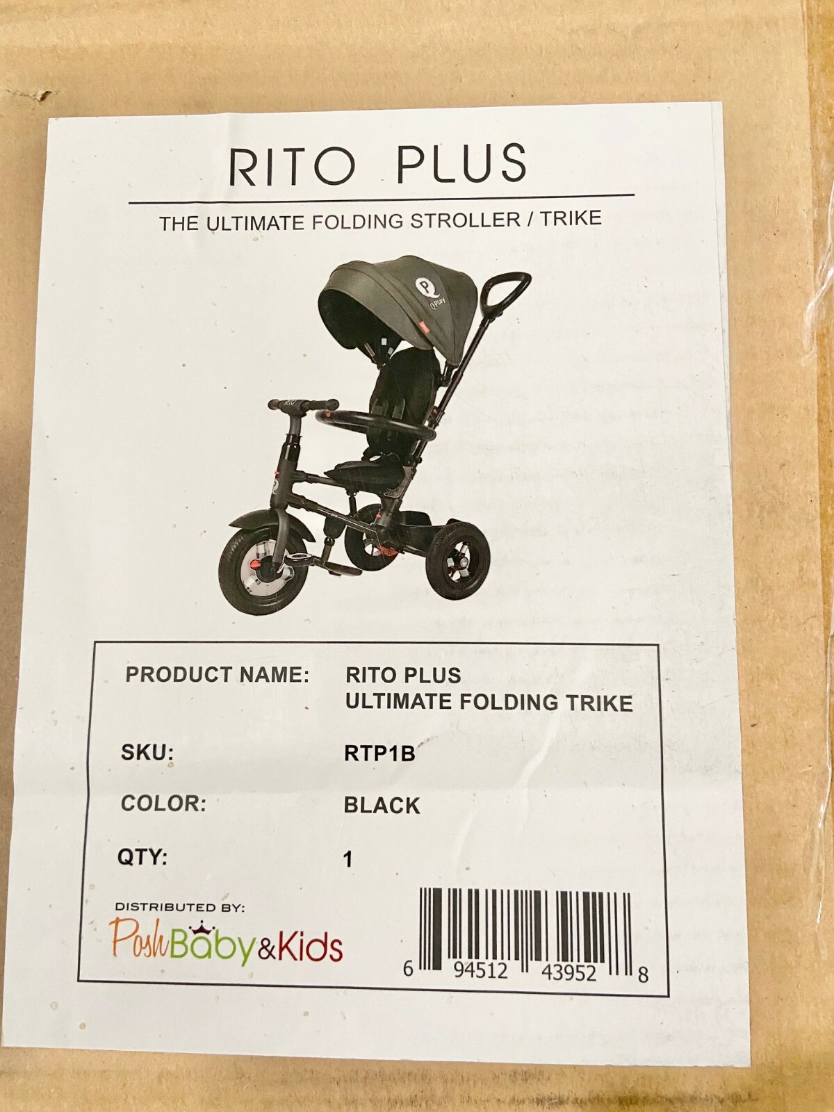 Q play rito folding trike sale